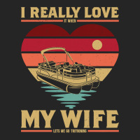 Pontoon Boat I Love My Wife Pontoon Boat Tritoon Go Boating 4 Boat Boa Unisex Hoodie | Artistshot