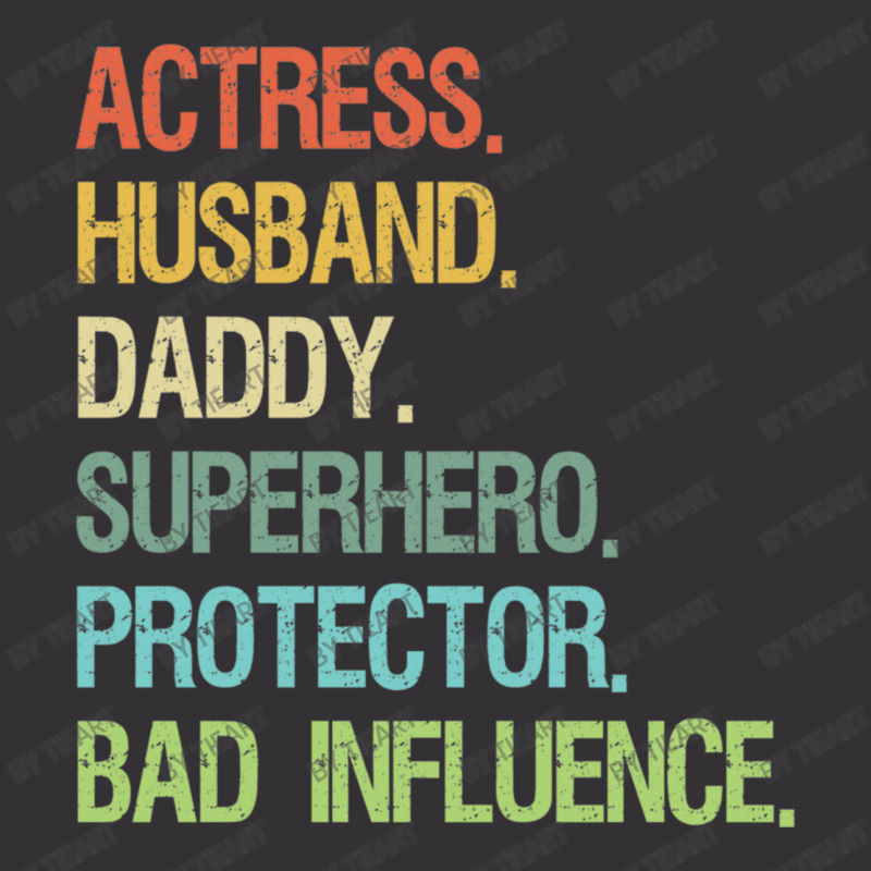 Actress Husband Daddy Superhero Protector Bad Influence Vintage Hoodie And Short Set | Artistshot