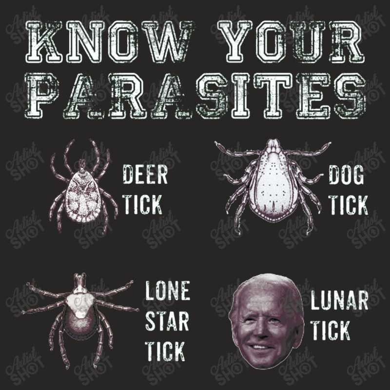 Know Your Parasites Anti Biden,anti Biden Ladies Fitted T-Shirt by butuhbahu | Artistshot