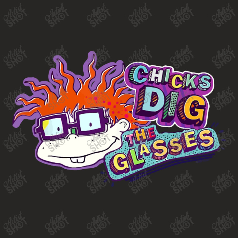 Rugrats Chicks Dig The Glasses Badge Ladies Fitted T-Shirt by aldishuher | Artistshot