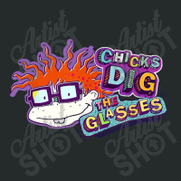 Rugrats Chicks Dig The Glasses Badge Women's Triblend Scoop T-shirt | Artistshot