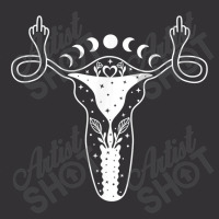 Uterus Shows Middle Finger Feminist Pro Choice Womens Rights Vintage Short | Artistshot