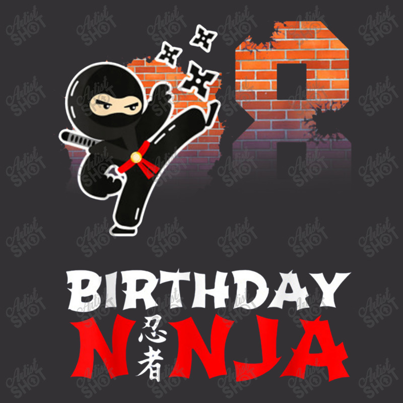 8 Year Old Ninja Birthday Party   Eight Birthday Ninja Party Vintage Short by komporgass | Artistshot