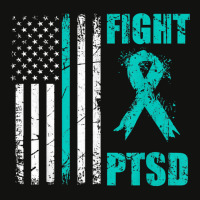 Mens Fight Ptsd Awareness American Flag Veteran Support T Shirt Scorecard Crop Tee | Artistshot