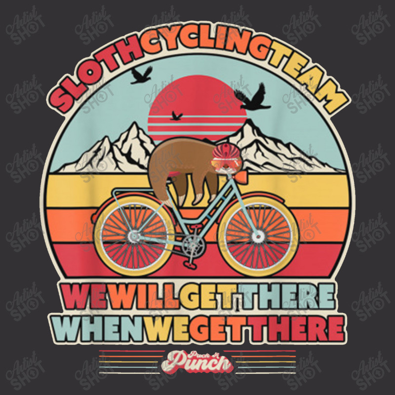 Sloth Cycling Team We Will Get There When We Get There Vintage Hoodie And Short Set | Artistshot