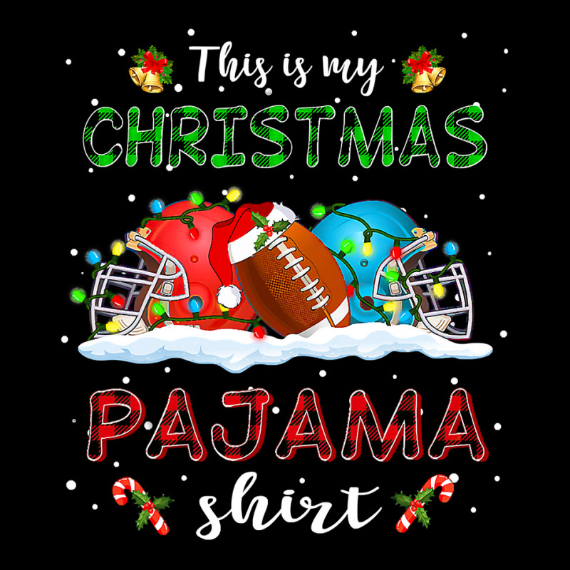 Football This Is My Christmas Pajama Football Xmas Boys Men 419 Women's V-Neck T-Shirt by hopelessoon | Artistshot