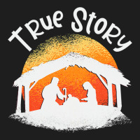 Christian True Story Of Jesus Birth Nativity Christians Christmas 120 Classic T-shirt | Artistshot