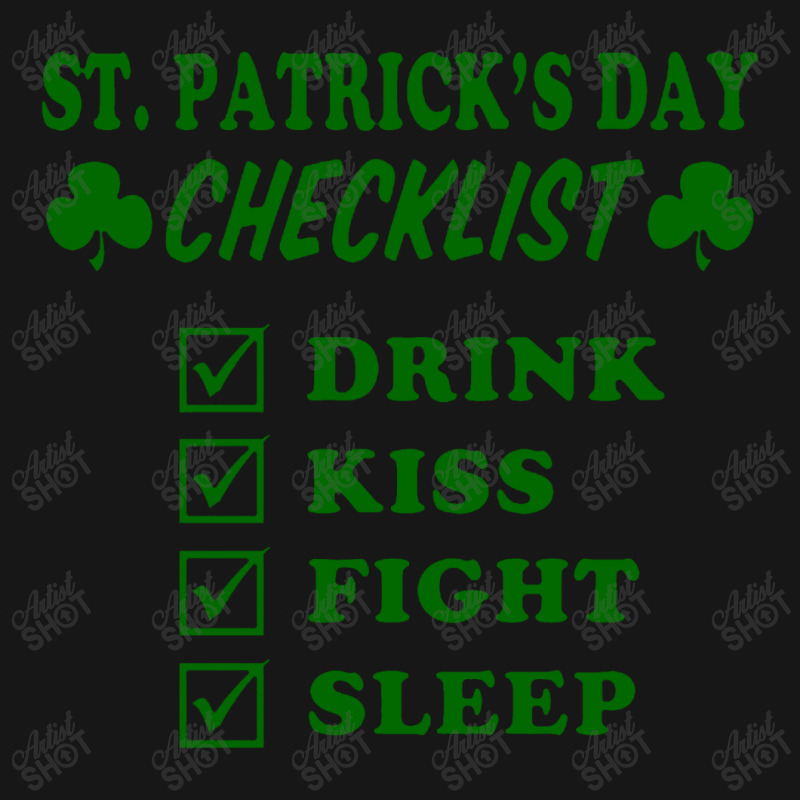 St Patrick Day Checklist Medium-length Apron | Artistshot