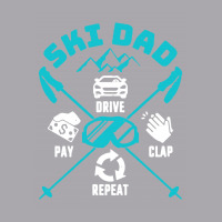 Ski Dad Drive Pay Clap Repeat Youth 3/4 Sleeve | Artistshot