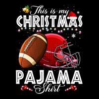 American Football Christmas Football Player This Is My Christmas Pajam Cropped Sweater | Artistshot