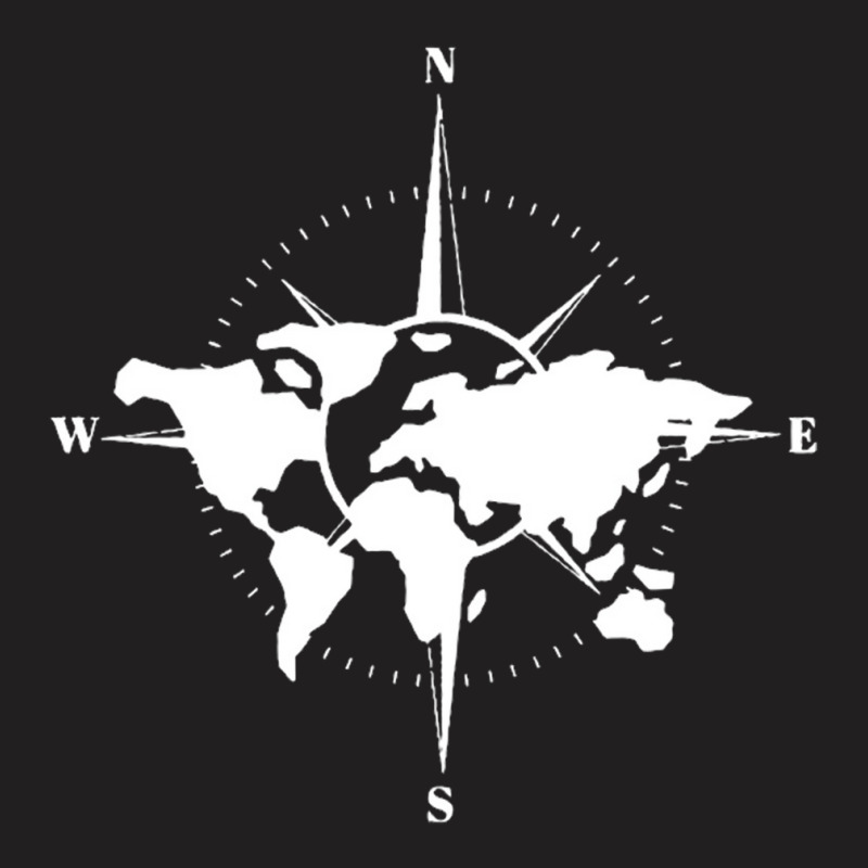 World Map Compass T-shirt | Artistshot