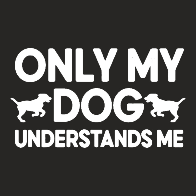 Only My Dog Understands Me Ladies Fitted T-Shirt by saterseim | Artistshot