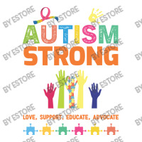 Autism Strong, Love, Support, Educate, Advocate, Puzzle, Hand, Hands Youth Zipper Hoodie | Artistshot