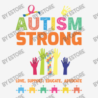 Autism Strong, Love, Support, Educate, Advocate, Puzzle, Hand, Hands Youth 3/4 Sleeve | Artistshot