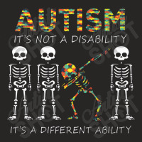 Autism It's A Different Ability Funny Dabbing Skeleton Gift Premium Ladies Fitted T-shirt | Artistshot