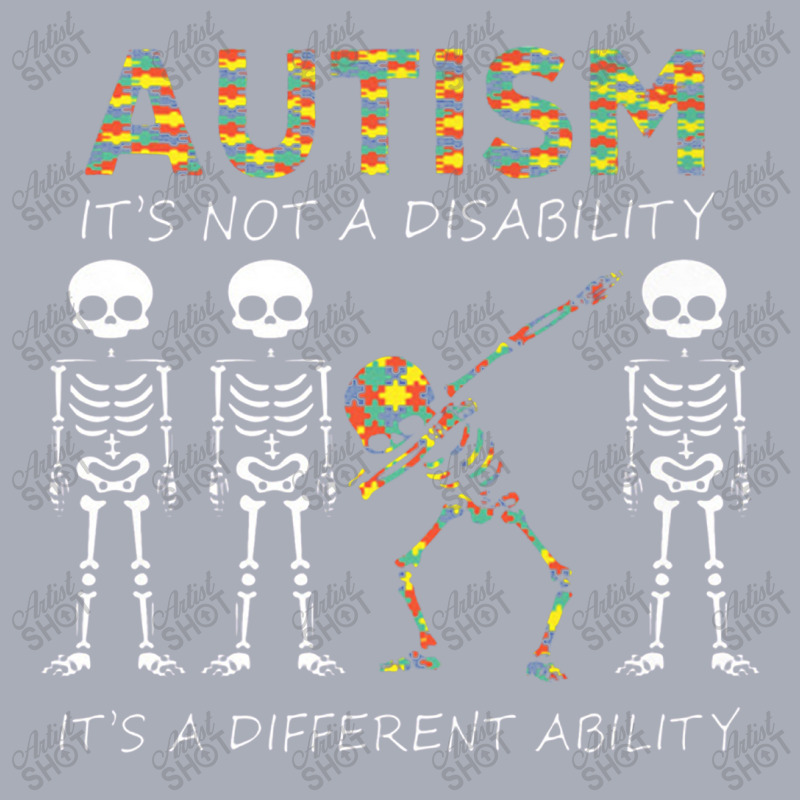 Autism It's A Different Ability Funny Dabbing Skeleton Gift Premium Tank Dress by komporgass | Artistshot