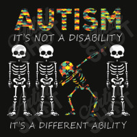 Autism It's A Different Ability Funny Dabbing Skeleton Gift Premium Scorecard Crop Tee | Artistshot