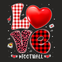 American Football Valentines Hearts Love Football Leopard Buffalo Plai Ladies Fitted T-shirt | Artistshot