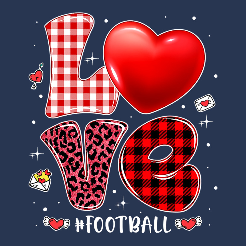 American Football Valentines Hearts Love Football Leopard Buffalo Plai Ladies Denim Jacket by hopelessoon | Artistshot