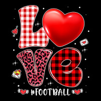 American Football Valentines Hearts Love Football Leopard Buffalo Plai Women's V-neck T-shirt | Artistshot