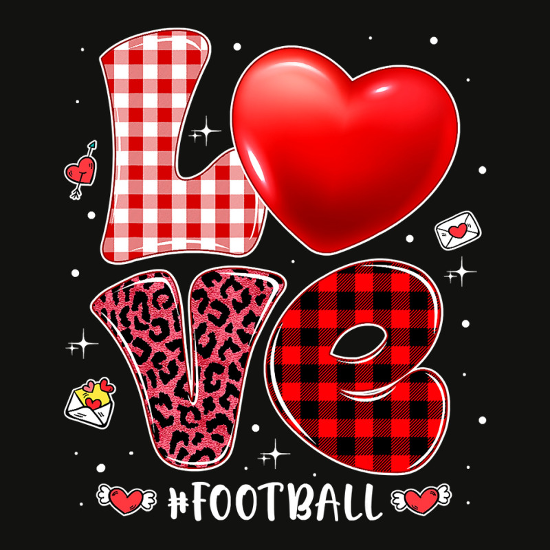 American Football Valentines Hearts Love Football Leopard Buffalo Plai Scorecard Crop Tee by hopelessoon | Artistshot