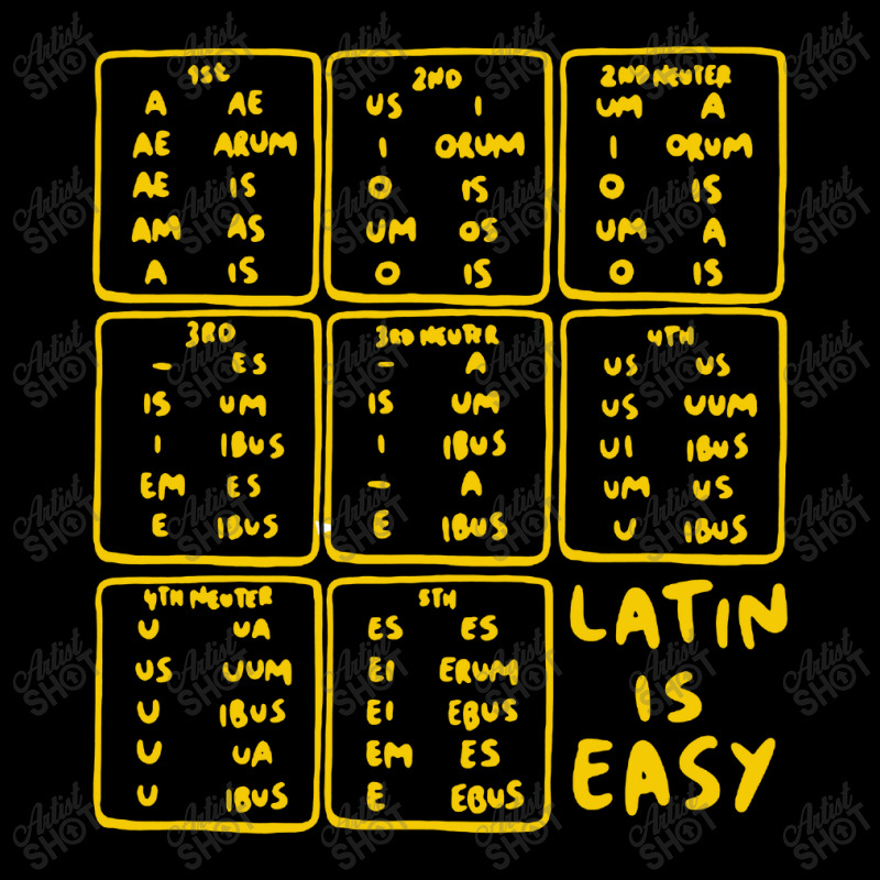 Latin Declensions Cheatsheet Ladies Zipper Hoodie by Vario | Artistshot