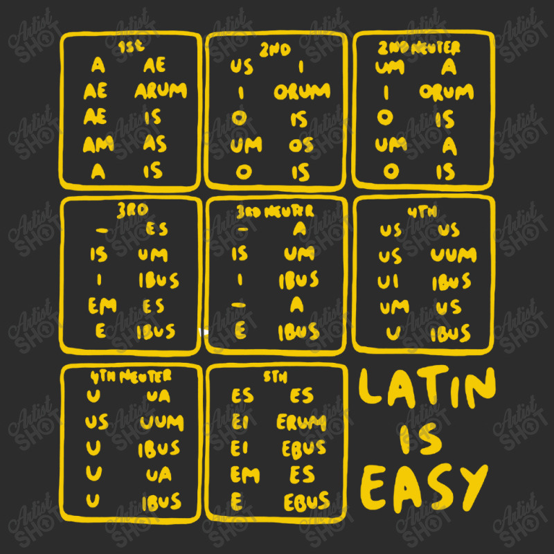 Latin Declensions Cheatsheet Ladies Exclusive T-shirt by Vario | Artistshot