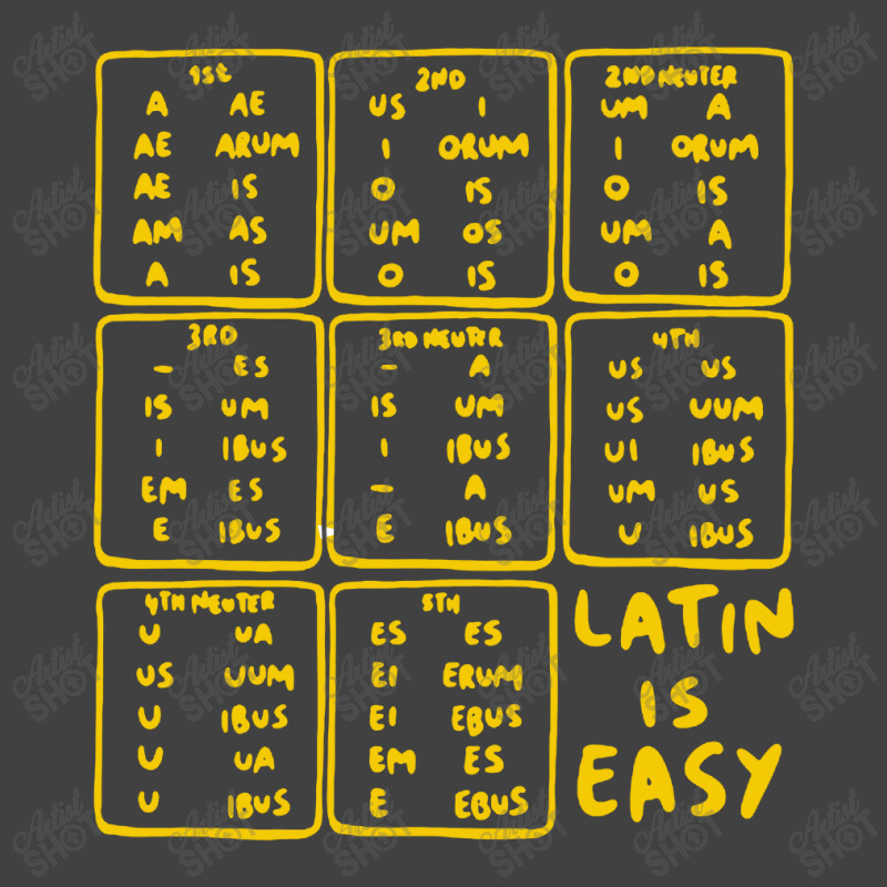 Latin Declensions Cheatsheet Ladies Vintage T-Shirt by Vario | Artistshot