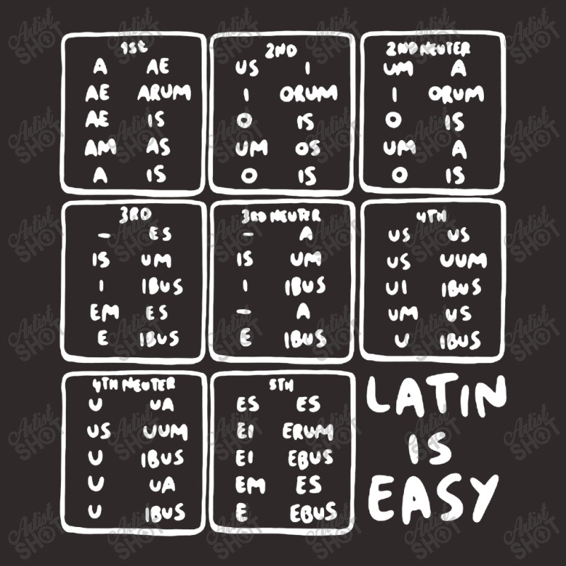 Latin Declensions Cheatsheet Ladies Racerback Tank by Vario | Artistshot