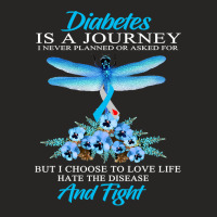 Diabetes Diabetic Is A Journey Dragonfly Ribbon 153 Diabetes Awareness Ladies Fitted T-shirt | Artistshot