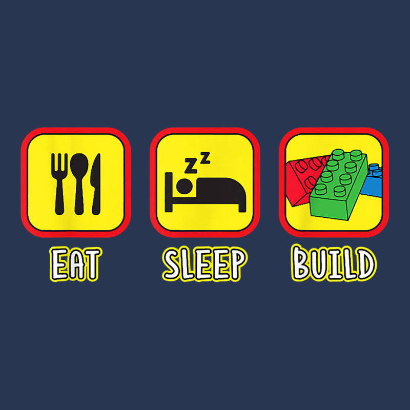 Eat Sleep Build Toy Brick T Shirt Ladies Denim Jacket by tandonwelters | Artistshot