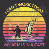 Funny Fisherman I Can't Work Today My Arm Is In A Cast Fish Vintage Hoodie And Short Set | Artistshot