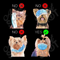 Yorkshire Terrier Dogs Right Way To Wear Mask Women's V-neck T-shirt | Artistshot