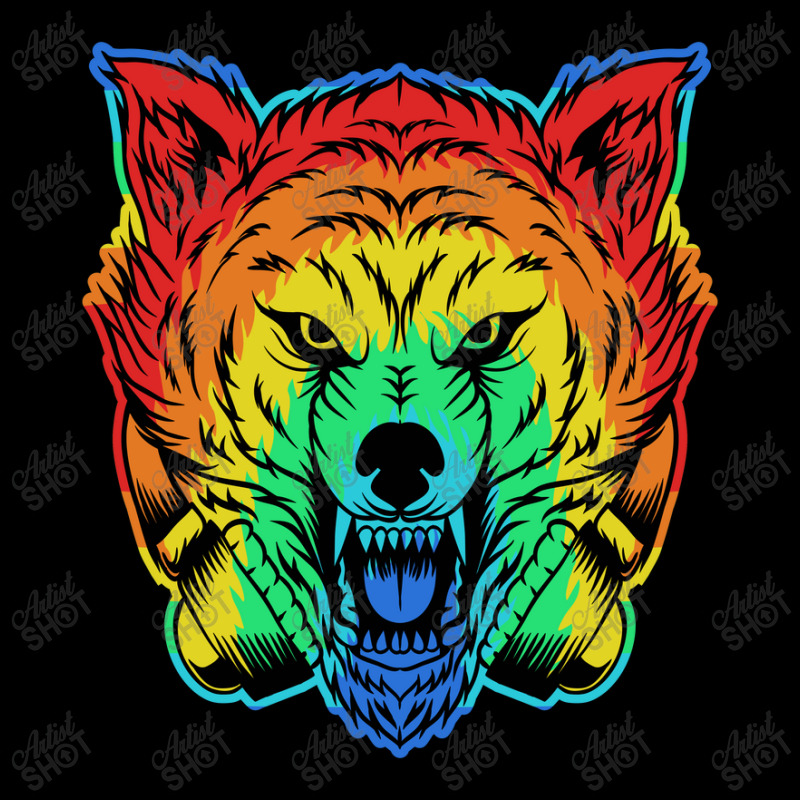 Angry Wolf Headphone Colorful Youth Sweatshirt by andypp | Artistshot