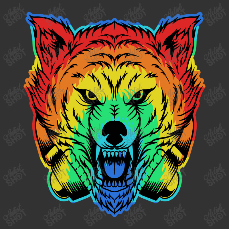 Angry Wolf Headphone Colorful Baby Bodysuit by andypp | Artistshot