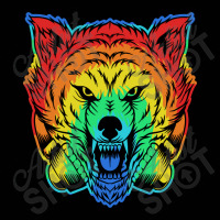 Angry Wolf Headphone Colorful Toddler 3/4 Sleeve Tee | Artistshot