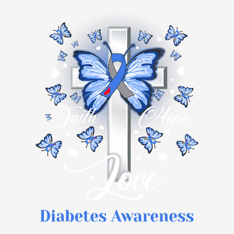 Diabetes Diabetic Butterfly Cross Faith Hope Love 2 Diabetes Awareness Camper Cup by golferu | Artistshot