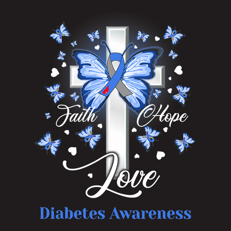 Diabetes Diabetic Butterfly Cross Faith Hope Love 2 Diabetes Awareness Waist Apron by golferu | Artistshot