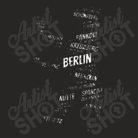 Berlin Bear Coat Of Arms Wordart City Districts Ladies Fitted T-shirt | Artistshot