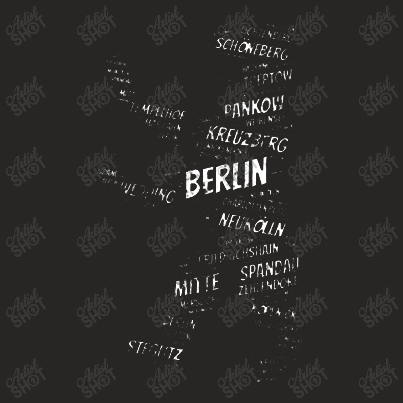 Berlin Bear Coat Of Arms Wordart City Districts Ladies Fitted T-Shirt by komporgass | Artistshot