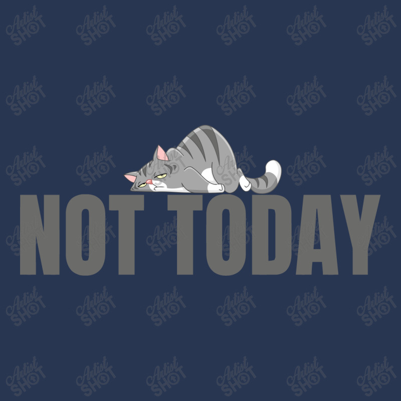 Nope Not Today Funny Lazy Cat Kitten Lover Men Denim Jacket | Artistshot