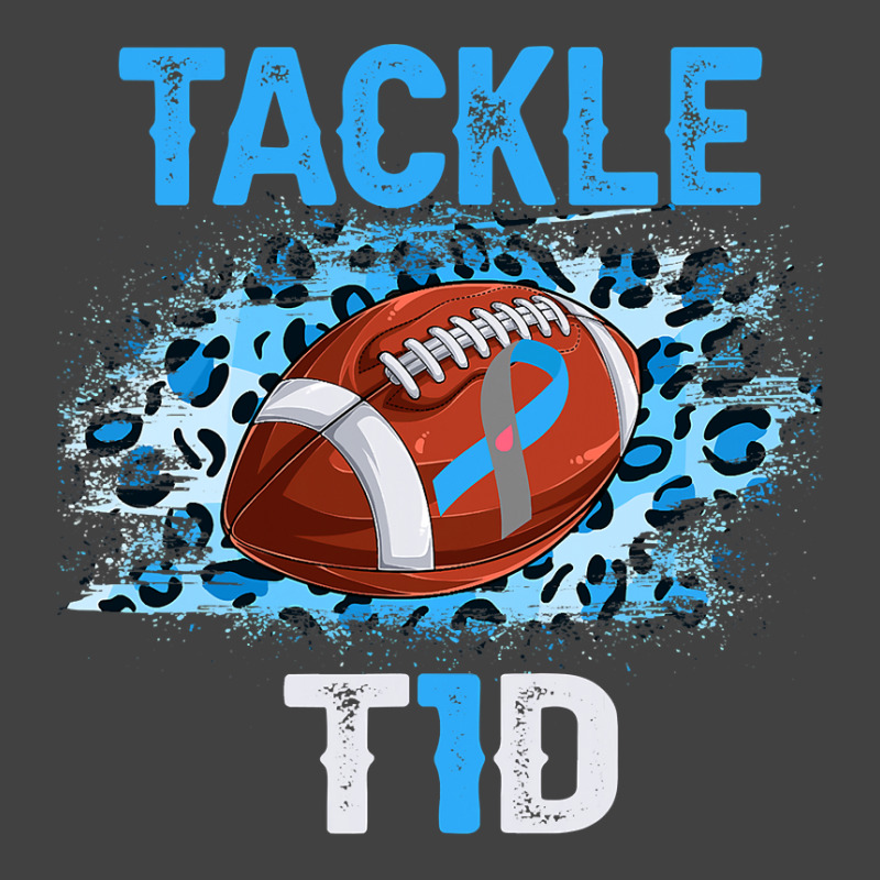 Football Tackle Football Blue Ribbon T1d Diabetes Awareness Vintage T-Shirt by golferu | Artistshot