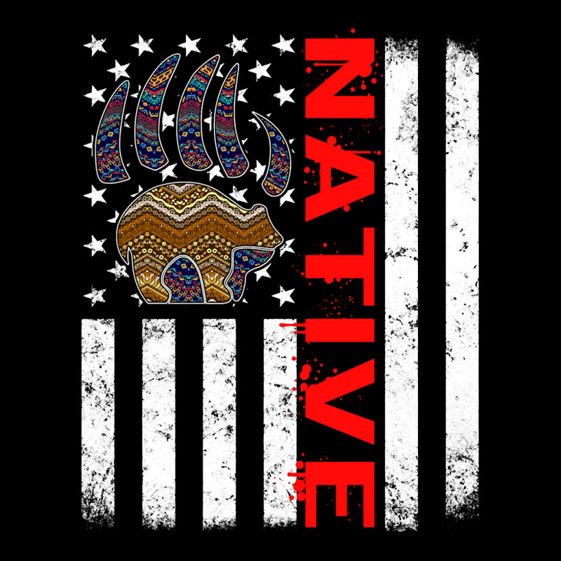 Bear Indigenous Peoples Day Indian Native American Usa Flag Bear Paw F Pocket T-Shirt by permad | Artistshot