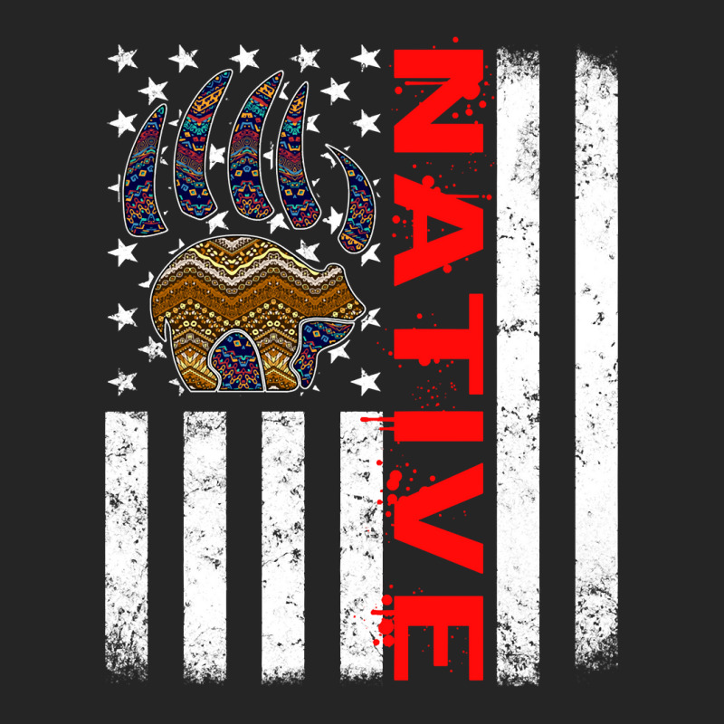 Bear Indigenous Peoples Day Indian Native American Usa Flag Bear Paw F Unisex Hoodie by permad | Artistshot