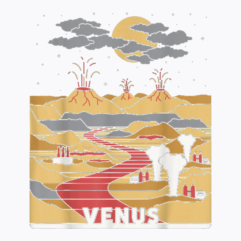 Vintage Retro Venus National Park   Visit Venus Linear Art T-Shirt by saterseim | Artistshot