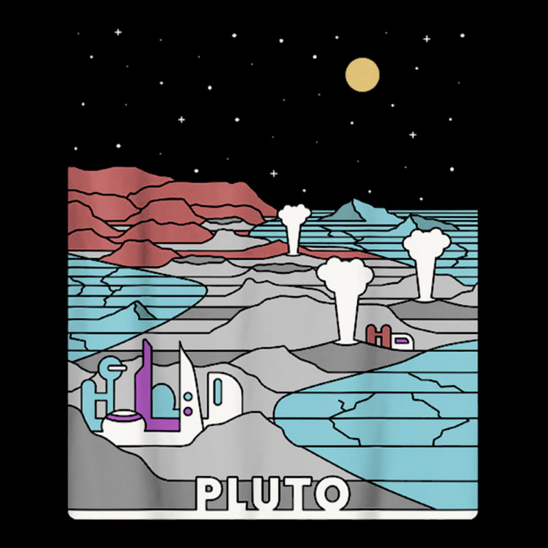 Vintage Retro Pluto National Park   Visit Pluto Linear Art Lightweight Hoodie by saterseim | Artistshot