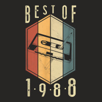 Best Of 1988 34 Year Old Gifts Cassette Tape 34th Birthday T Shirt Ladies Fitted T-shirt | Artistshot