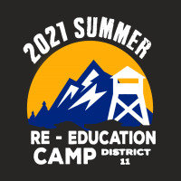 2021 Summer Reeducation Camp Military Re Educate Ladies Fitted T-shirt | Artistshot