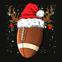 Football Funny Football Reindeer Santa Hat Christmas Holiday 89 Scorecard Crop Tee | Artistshot