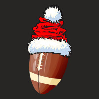 Football Football Ball Santa Hat Christmas Funny Sport Xmas Boys Men 3 Ladies Fitted T-shirt | Artistshot